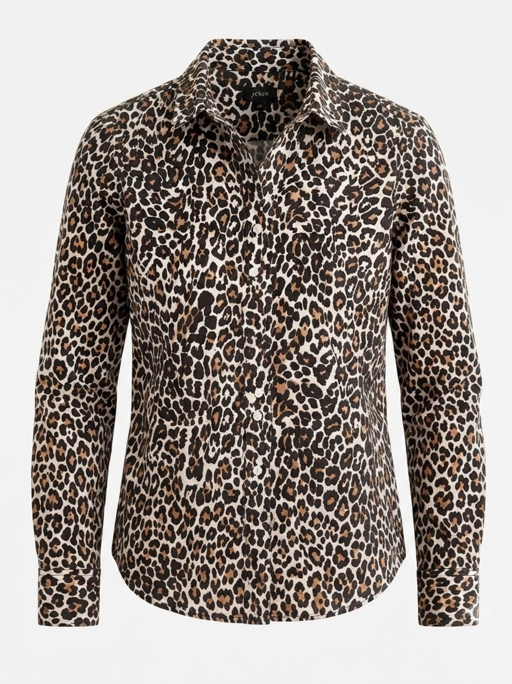 J.Crew Slim Leopard Print Button Down Shirt Long Sleeve Top Animal Print 4